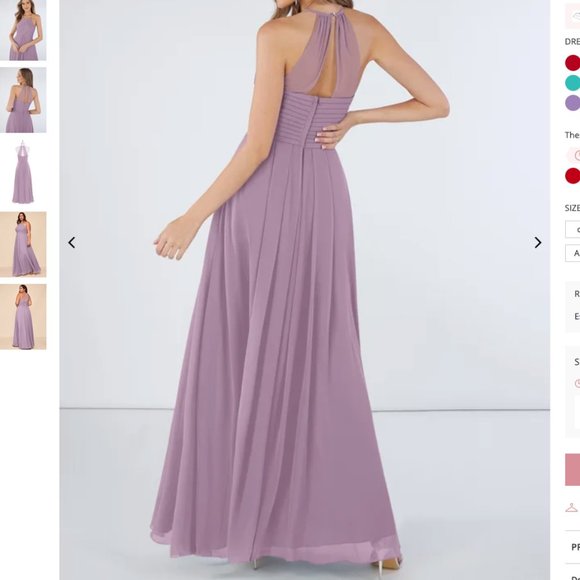 Azazie Wisteria Halter Wedding Dress - Picture 2 of 9